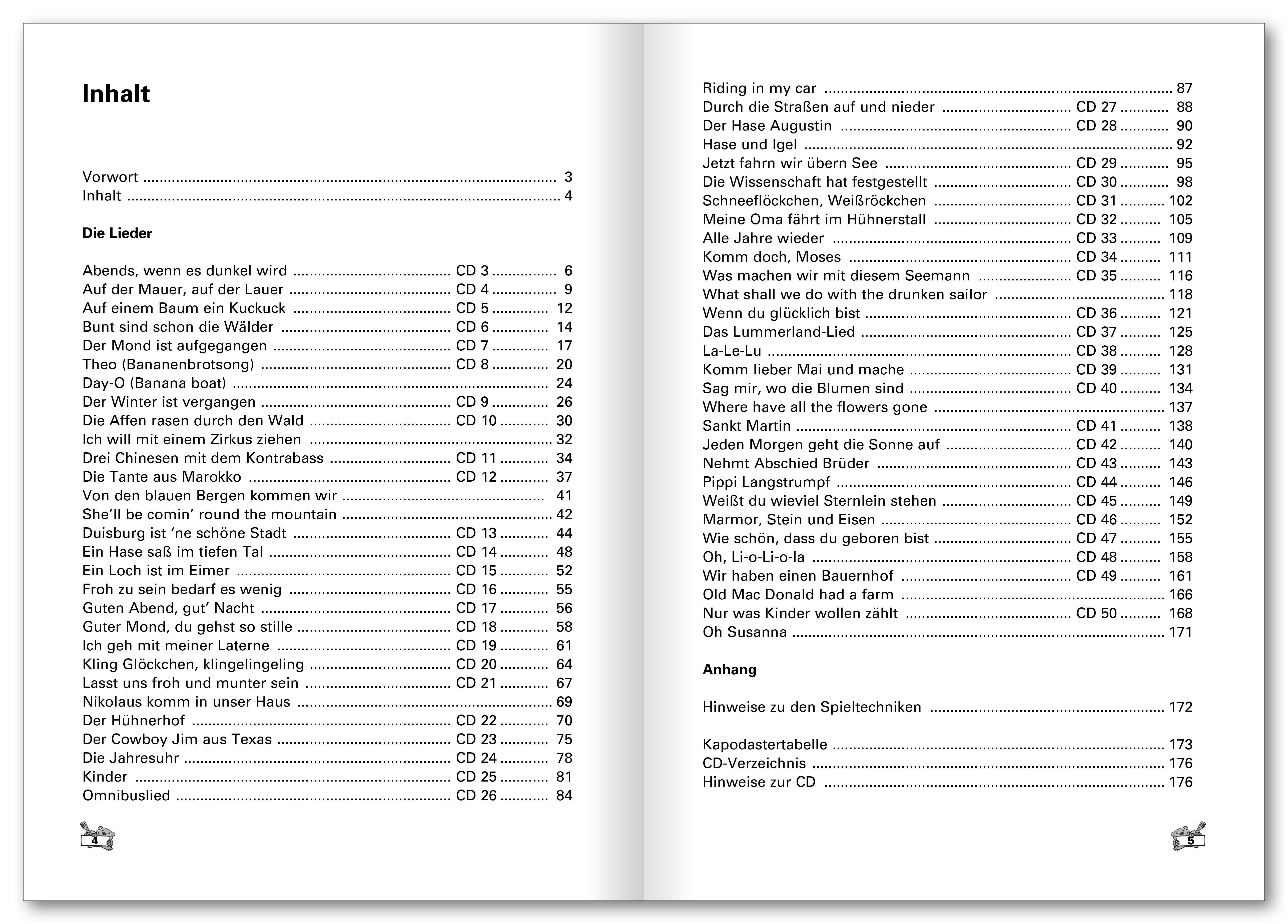 Peter Bursch's Kinder-Liederbuch, mit Audio-CD Die schönsten und populärsten Kinderlieder für Gitarre. Mit engl. Liedtexten