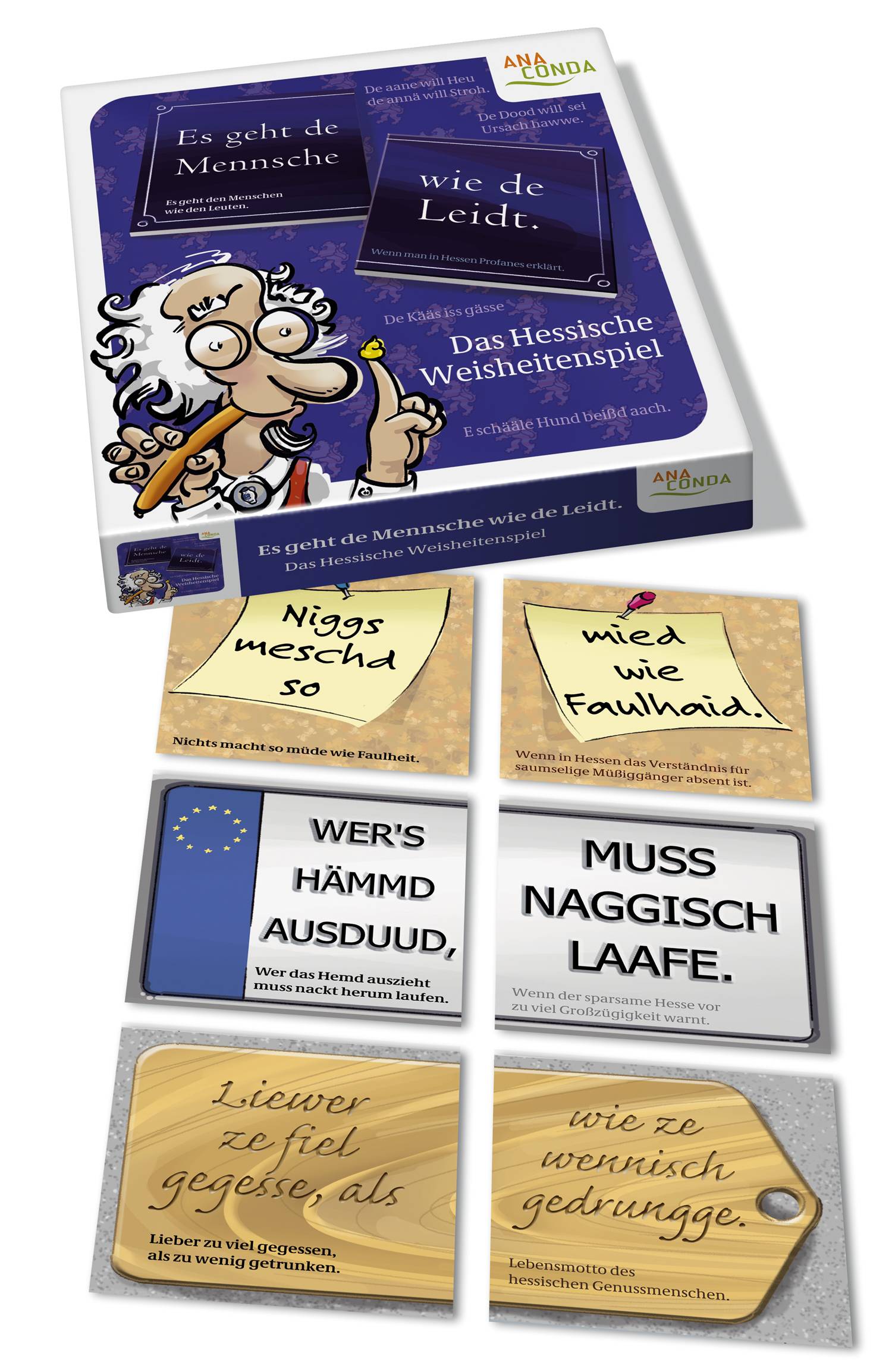 Es geht de Mennsche wie de Leidt. Das hessische Weisheitenspiel. Das hessische Weisheitenspiel