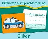Silben 32 farbige Bildkarten mit Begleitheft - Für 3-7 Jahre, Bildkarten zur Sprachförderung