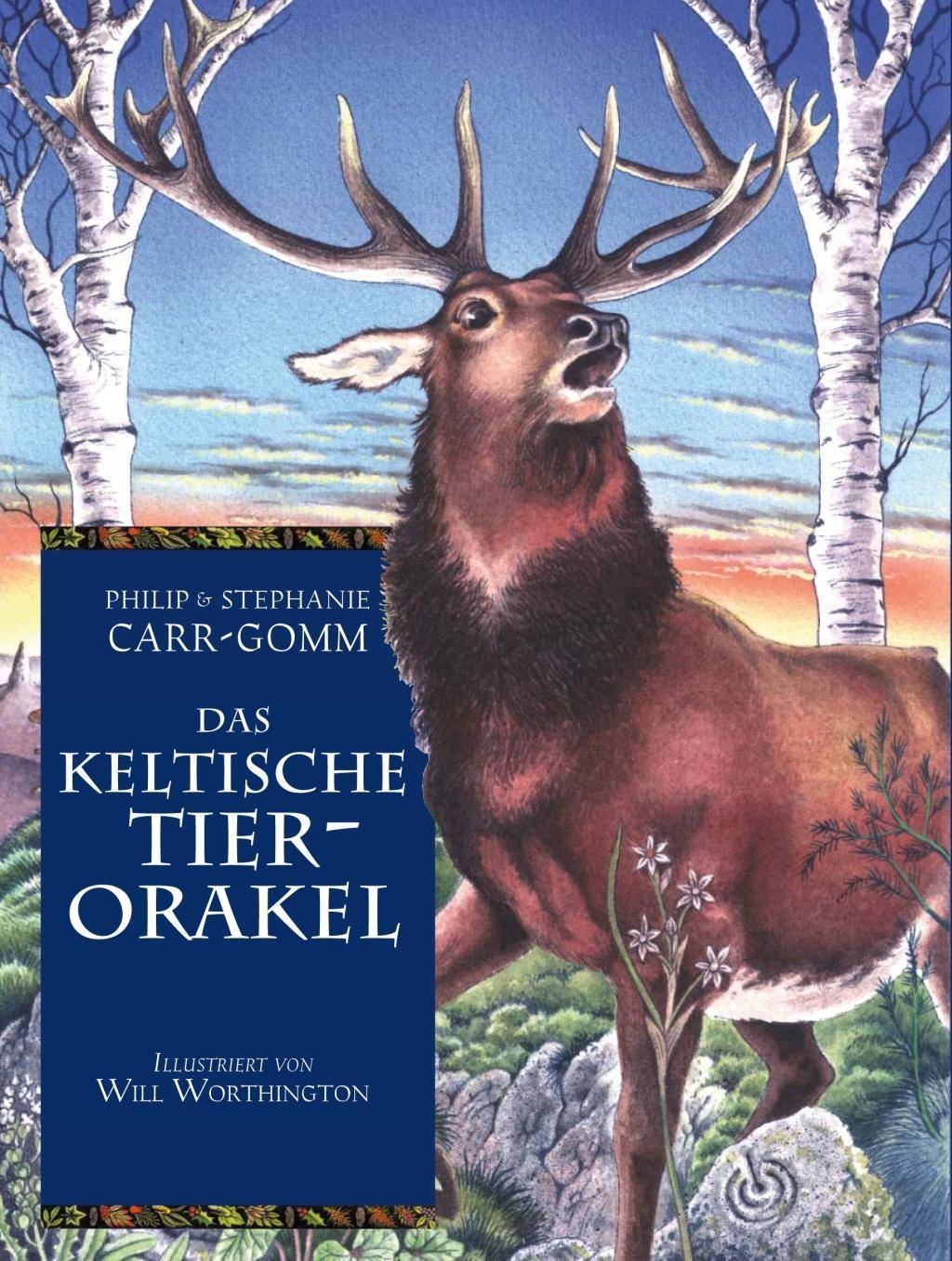 Das keltische Tierorakel, mit 33 Karten Karten und Buch 33 Krafttierkarten, Begleitbuch und Schablone zum Auslegen der Karten
