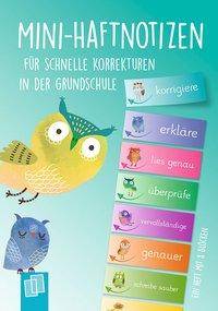 Mini-Haftnotizen für schnelle Korrekturen in der Grundschule Ein A6-Heft mit 8 Blöcken