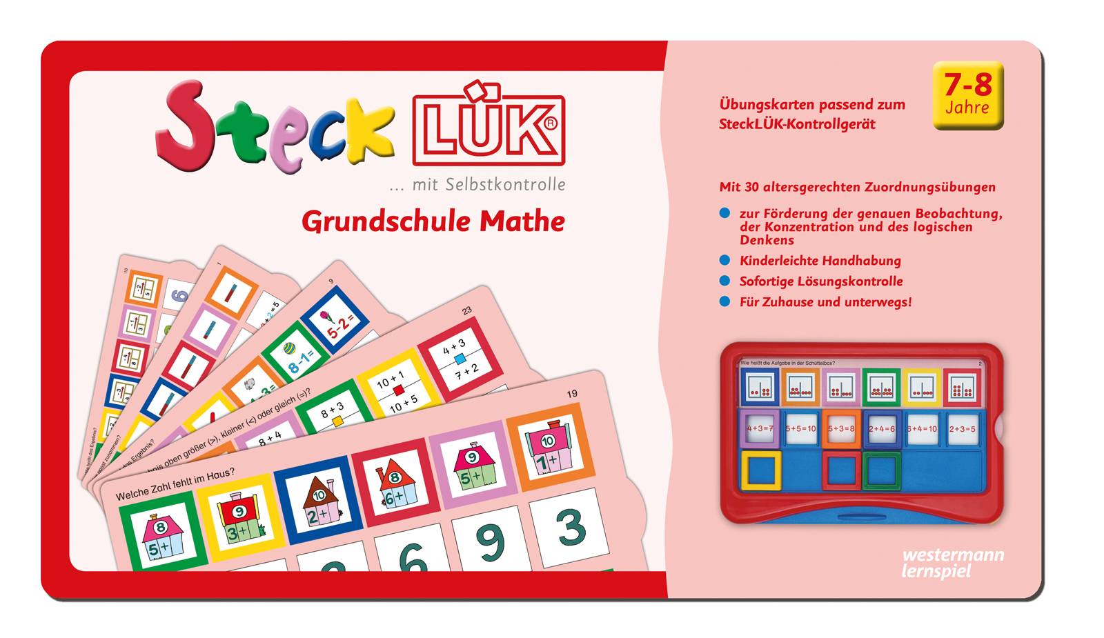 SteckLÜK Grundschule Mathe: Alter 7 - 8 (rot)
