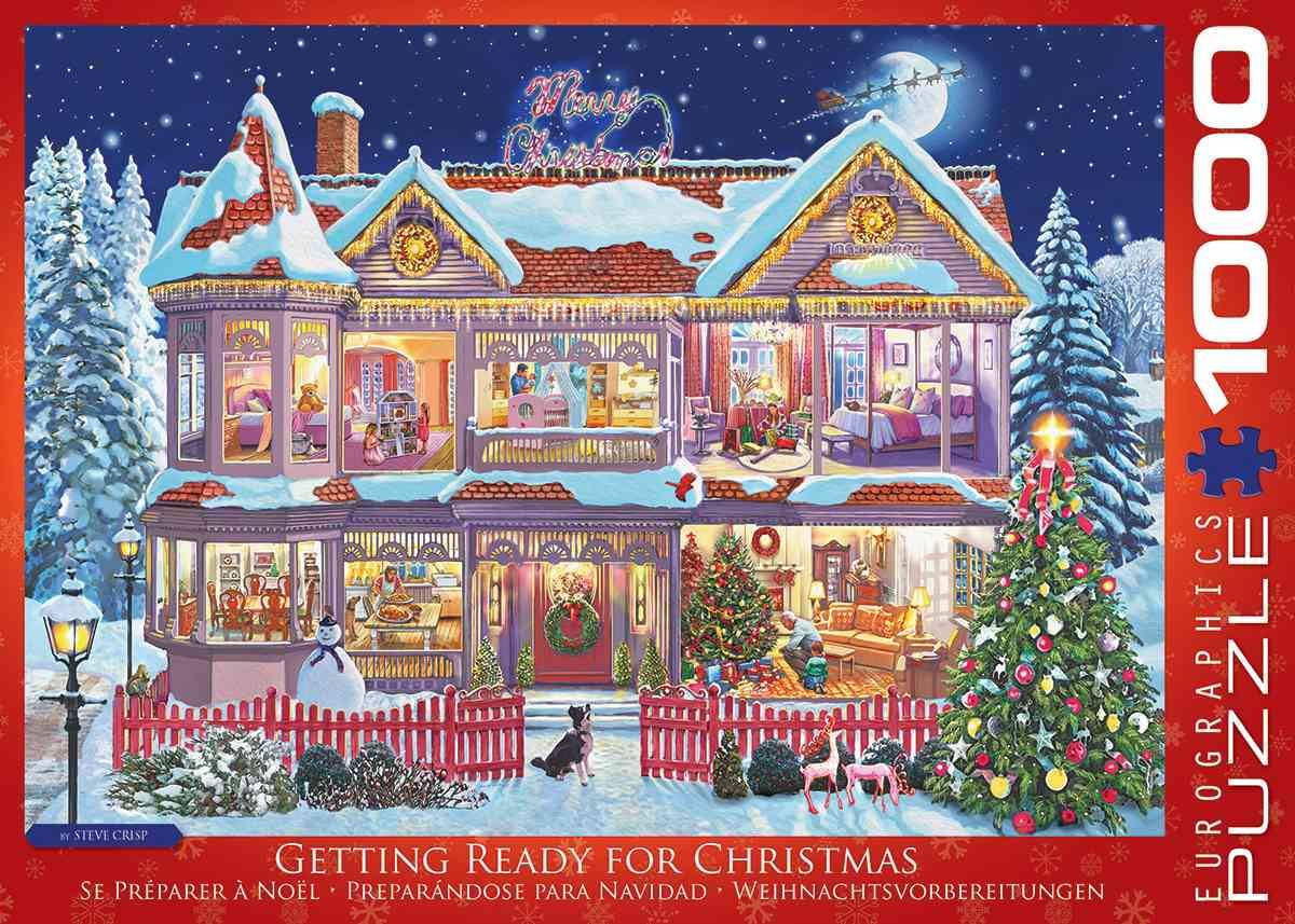 Eurographics 6000-0973 - Weihnachtsvorbereitungen, Puzzle Weihnachtsvorbereitungen, Anzahl Teile: 1000, Maße (B/H): 68 x 48 cm, Eurographics-Puzzle
