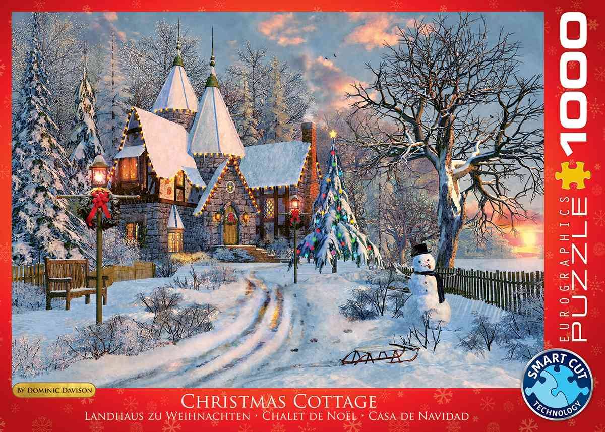 Eurographics 6000-0790 - Weihnachtschalet von Dominic Davison, Puzzle Landhaus zu Weihnachten, Anzahl Teile: 1000, Maße (B/H): 68 x 48 cm