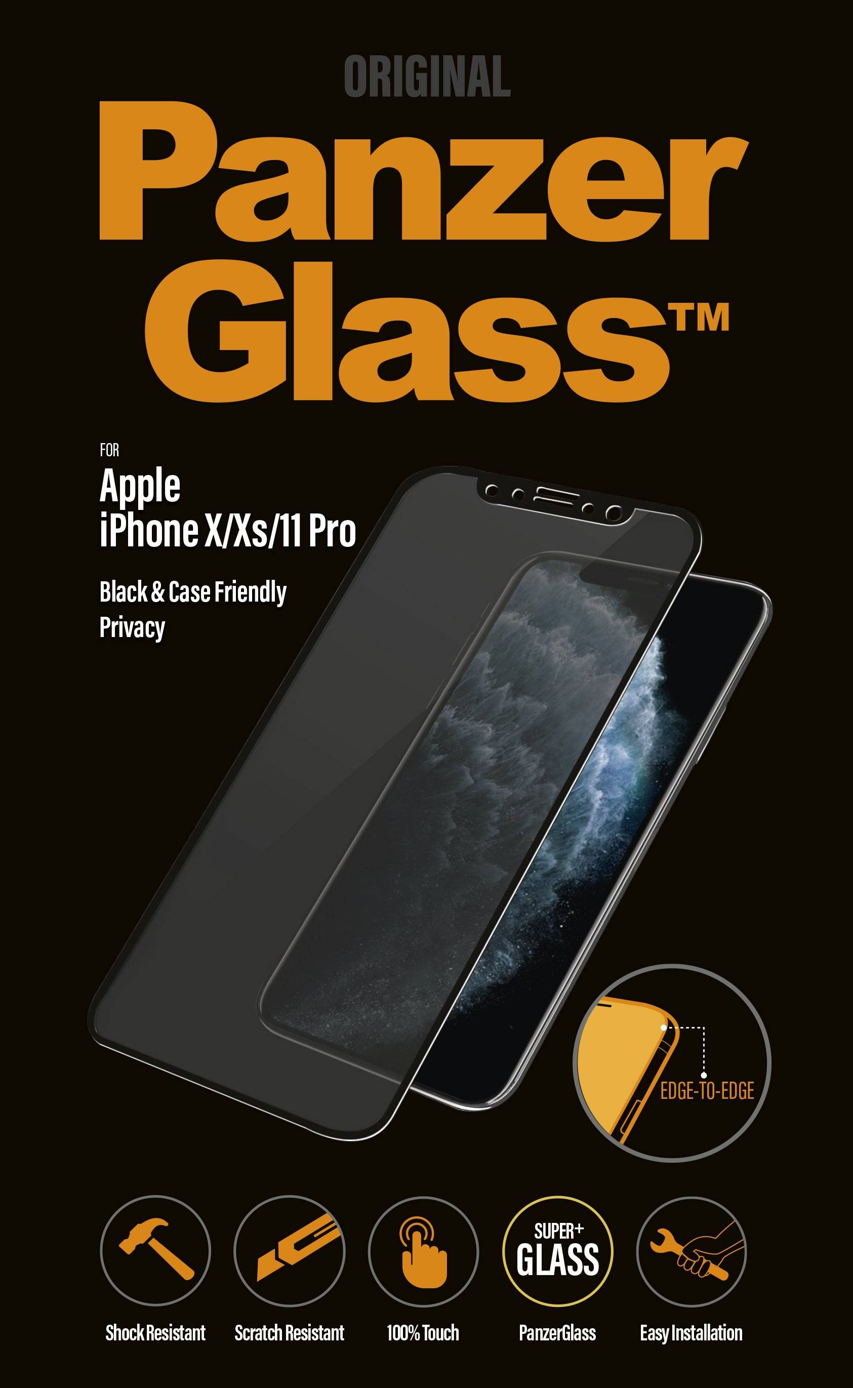 PanzerGlass Privacy - Bildschirmschutz für Handy