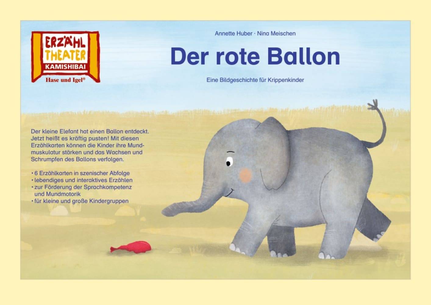Kamishibai: Der rote Ballon 6 Bildkarten für das Erzähltheater