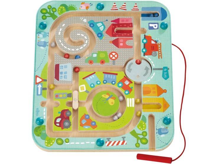 HABA 301056 - Magnetspiel Stadtlabyrinth magnetischer Schiebespaß, Spieleranzahl: 1, Kinderspiel