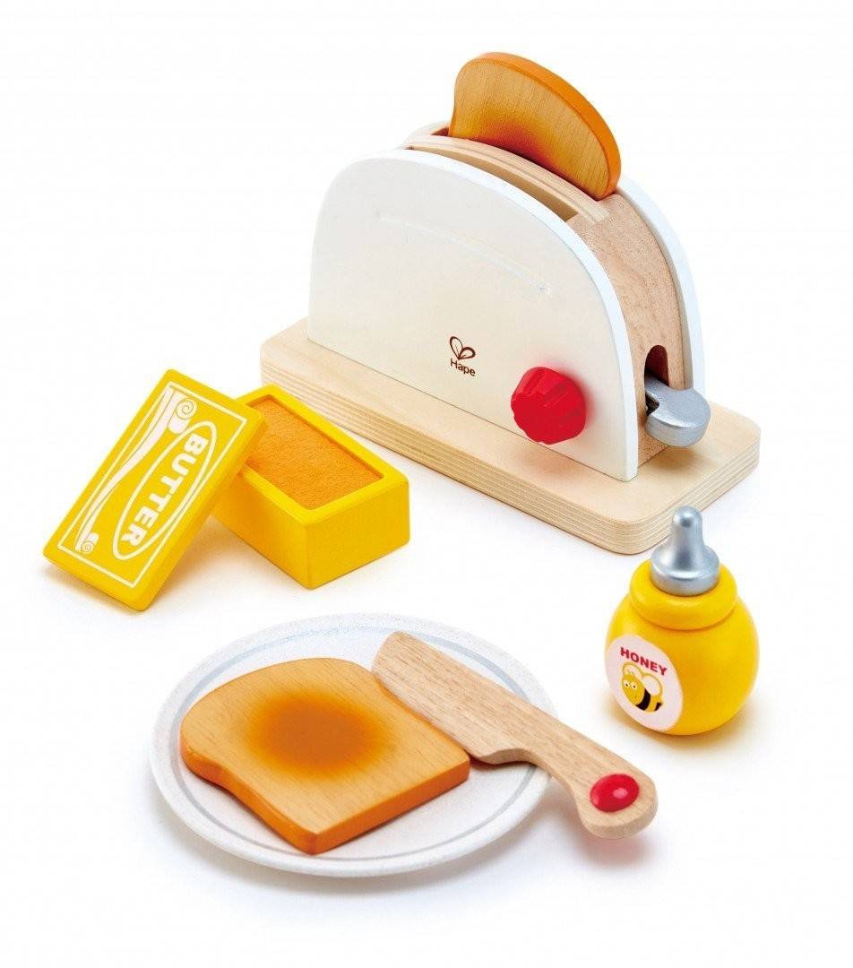 Hape E3148 - Pop-Up-Toaster-Set, Toaster