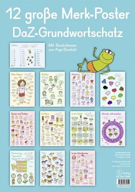 12 große Merk-Poster DaZ-Grundwortschatz