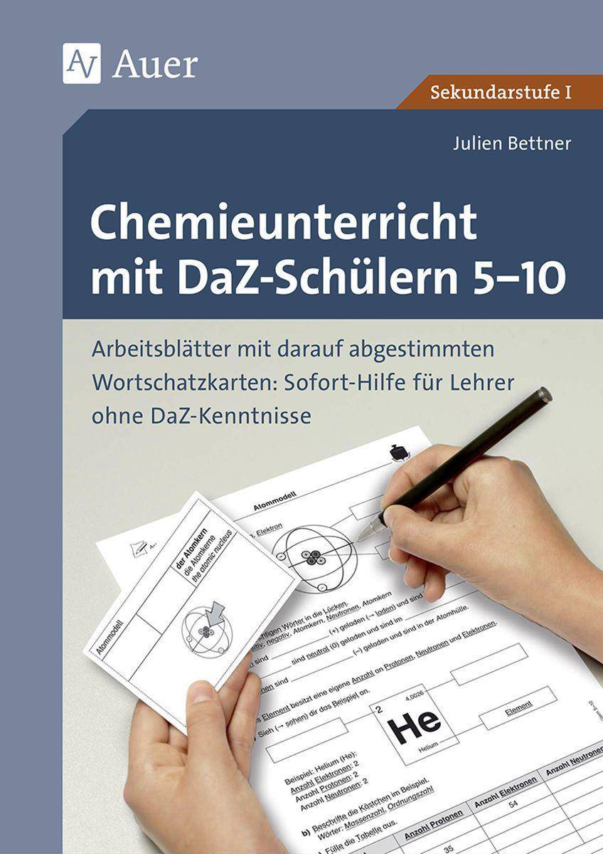 Chemieunterricht mit DaZ-Schülern 5-10 Arbeitsblätter mit darauf abgestimmten Wortschatz karten Sofort-Hilfe für Lehrer ohne DaZ-Kenntniss (5. bis