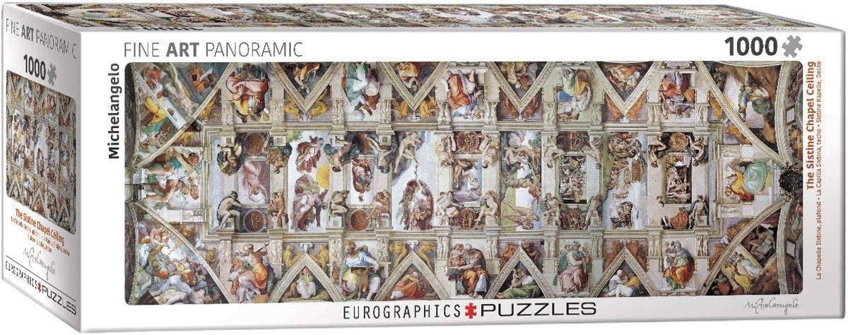 Eurographics 6010-0960 - Panorama Puzzle, The Sistine Chapel Ceiling, Decke der Sixtinischen Kapelle, Vatikanstadt, 1000 Teile Panorama-Puzzle
