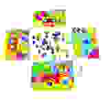 Goki 56705 - Farbwürfelspiel, Zuordnungsspiel 21 x 14,5 x 0,6 cm, Holz, 95 Teile