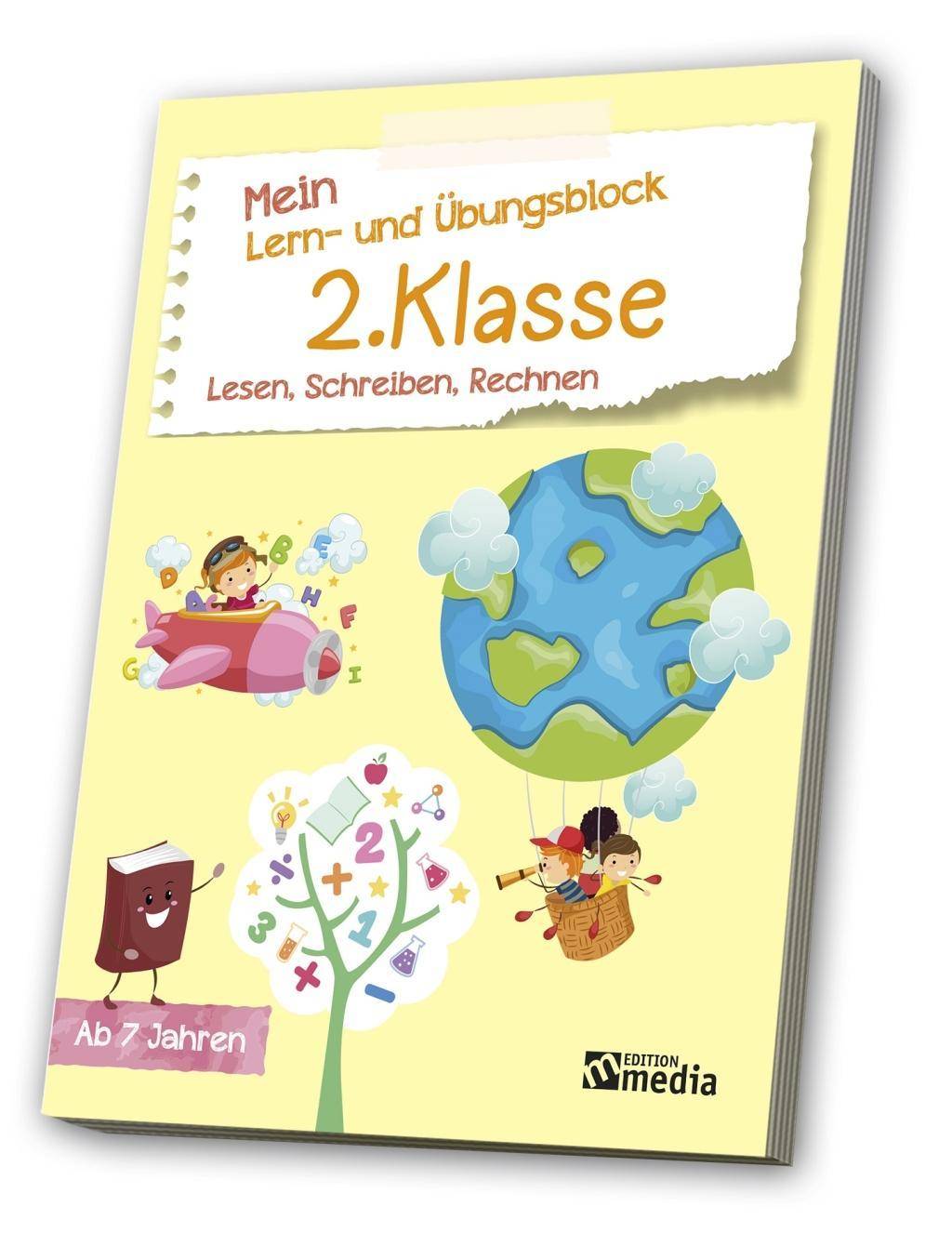 Mein Lern- & Übungsblock 2. Klasse - Lesen, Schreiben, Rechnen 2. Klasse