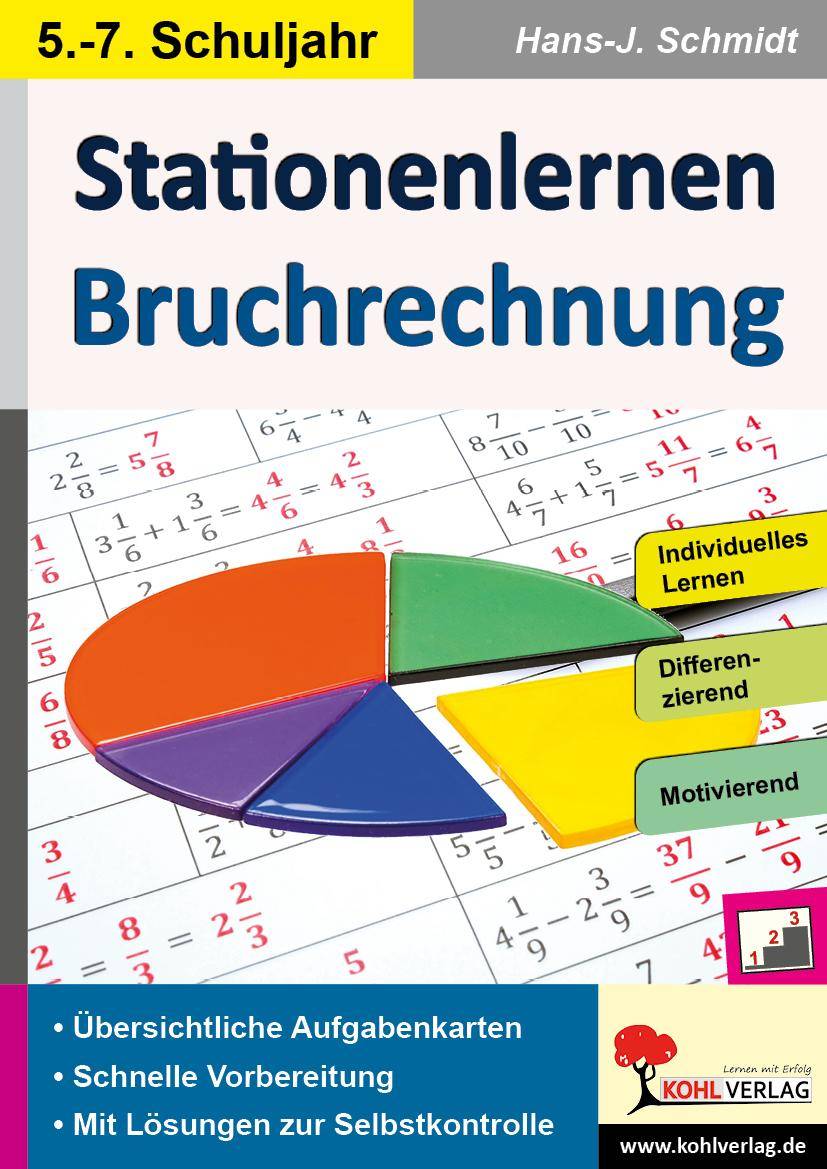 Stationenlernen Bruchrechnung Individuelles Lernen. Differenzierend. Motivierend. Übersichtliche Aufgabenkarten. Schnelle Vorbereitung. Mit Lösungen
