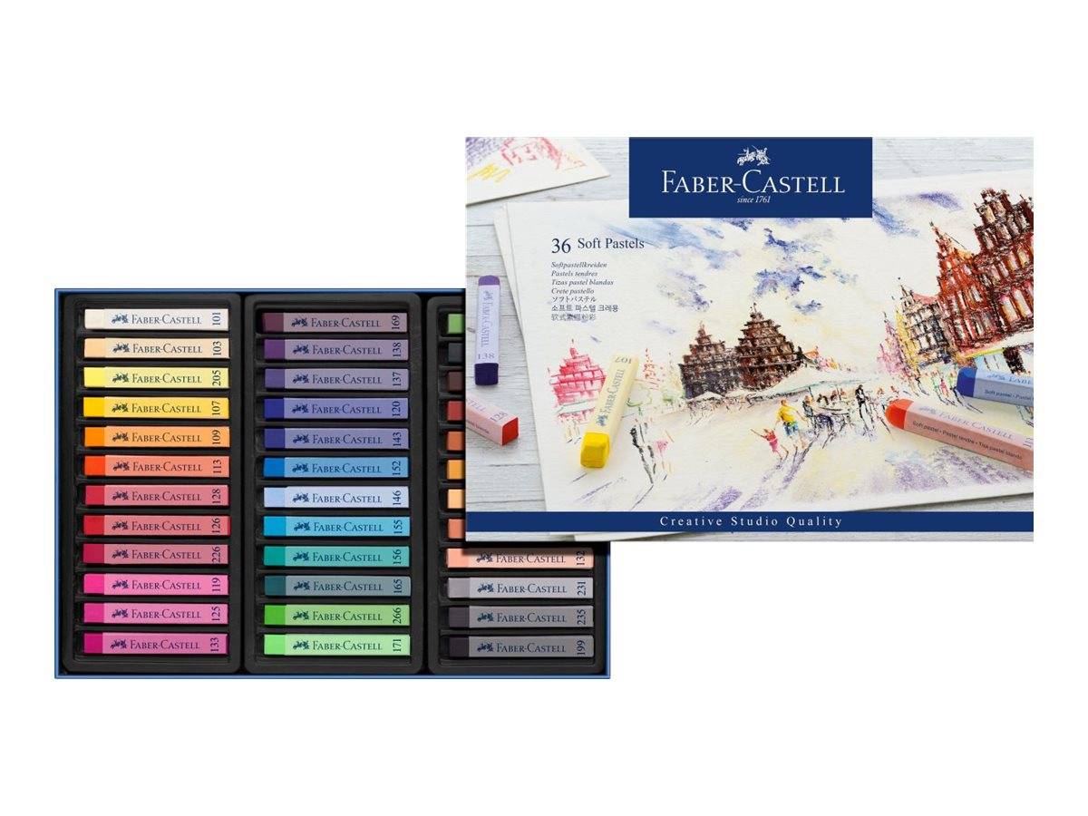 Faber-Castell STUDIO QUALITY - Farbstift - Soft Pastell - gemischte Farben (Packung mit 36)