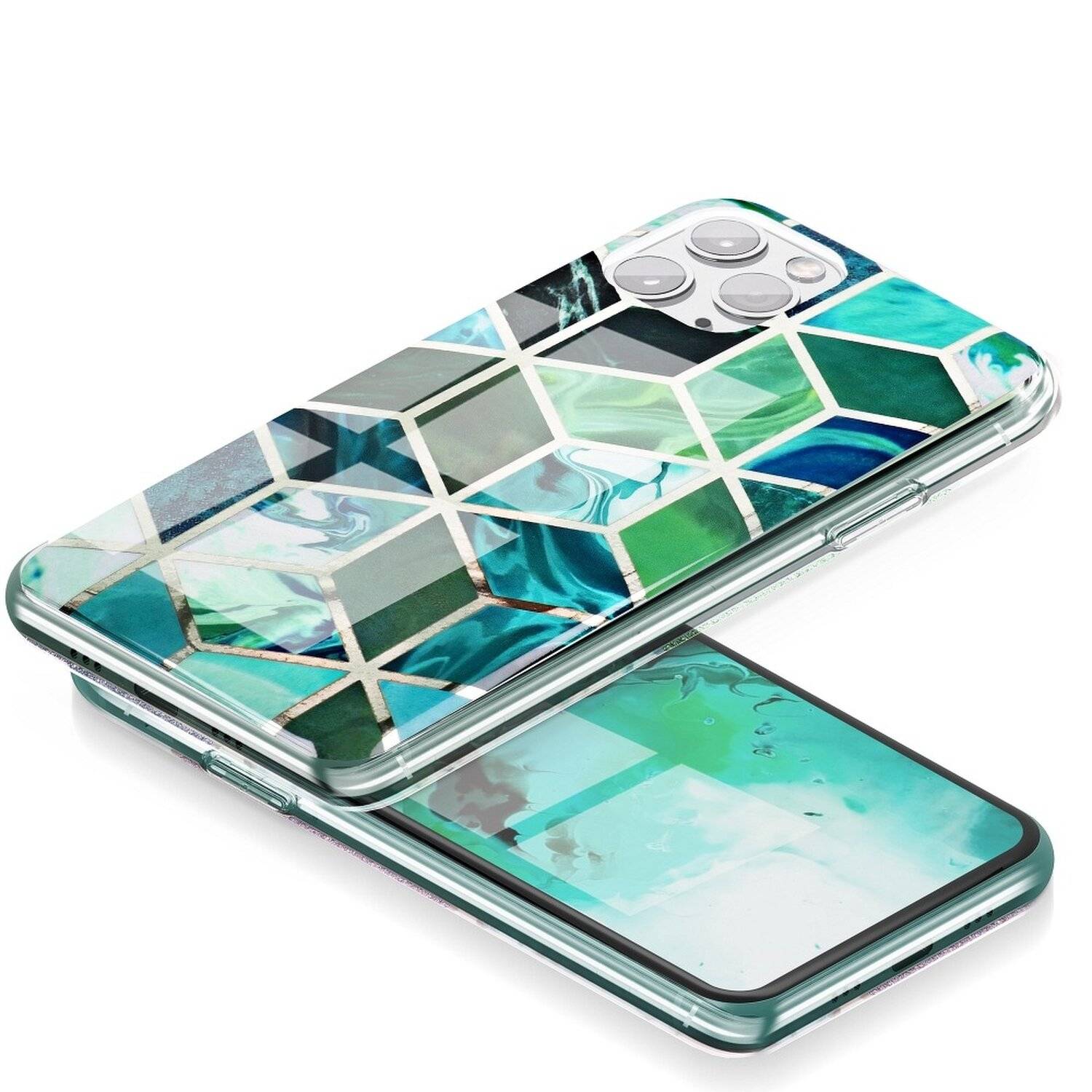 Handy Hülle Schutz Cover Case "Marble Cosmo" Muster Handyschale Tasche kompatibel mit Samsung Galaxy A72 (A725F) Motiv 8