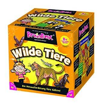 Carletto 2094902 - Brain Box Wilde Tiere, Lernspiel, Denkspiel, Gedächtnisspiel, Konzentrationsspiel Was kannst du dir in 10 Sekunden merken?