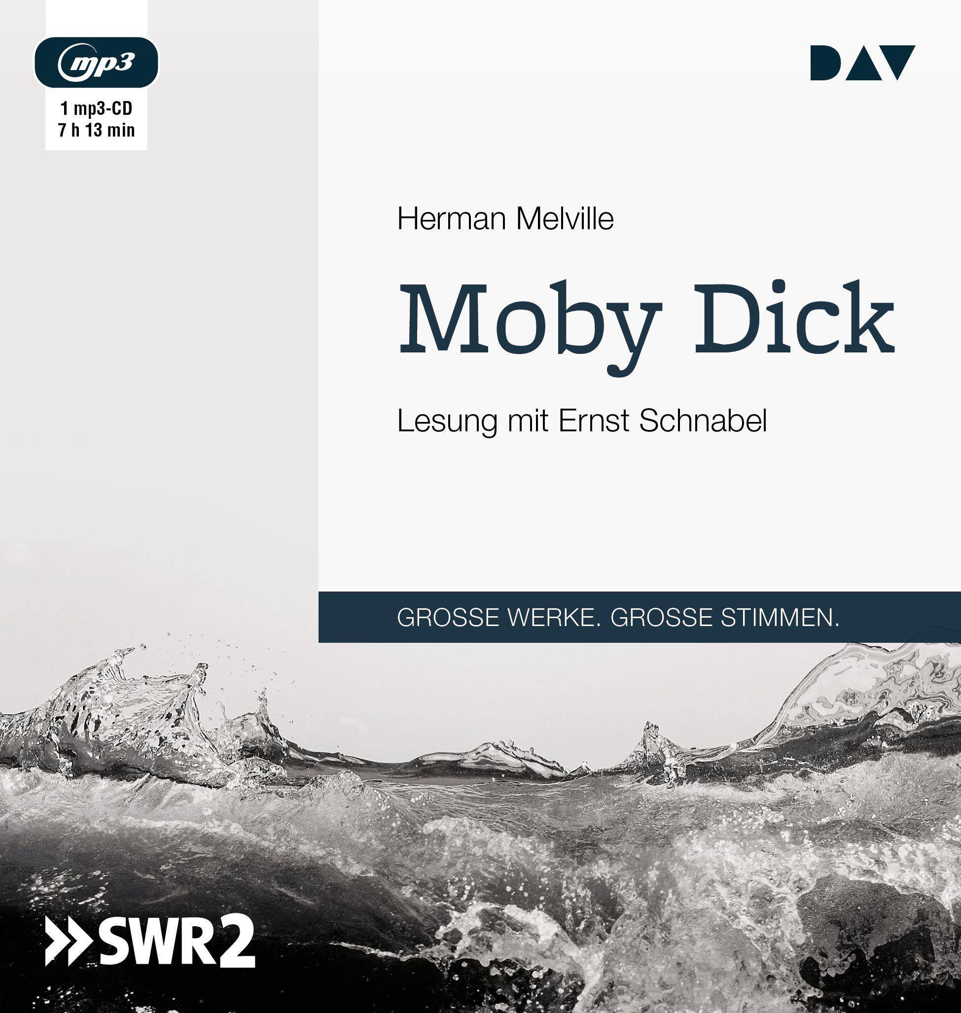 Moby Dick, 1 MP3-CD Sprecher: Ernst Schnabel, Ungekürzte Lesung, MP3-CD, Große Werke, große Stimmen