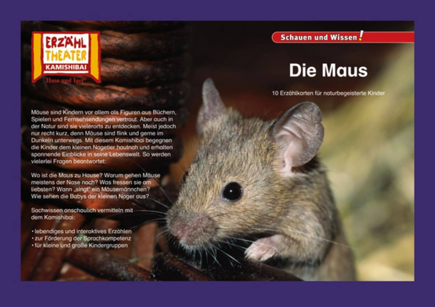 Kamishibai: Die Maus 10 Fotobildkarten für das Erzähltheater