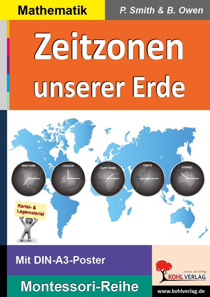 Zeitzonen unserer Erde Lern- und Legematerial. Mathematik