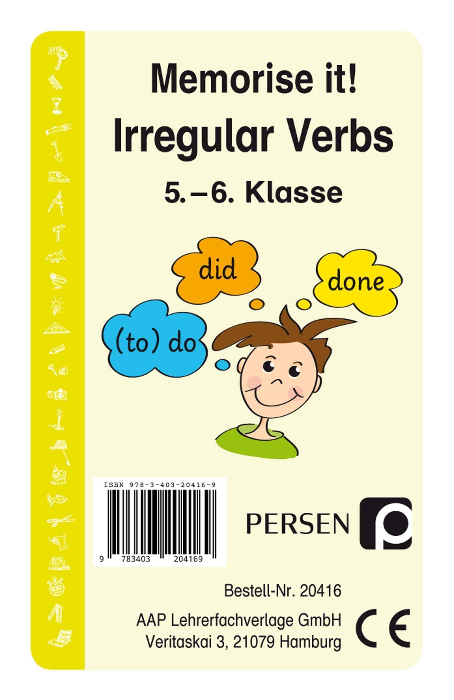 Memorise it! Irregular Verbs 5. und 6. Klasse