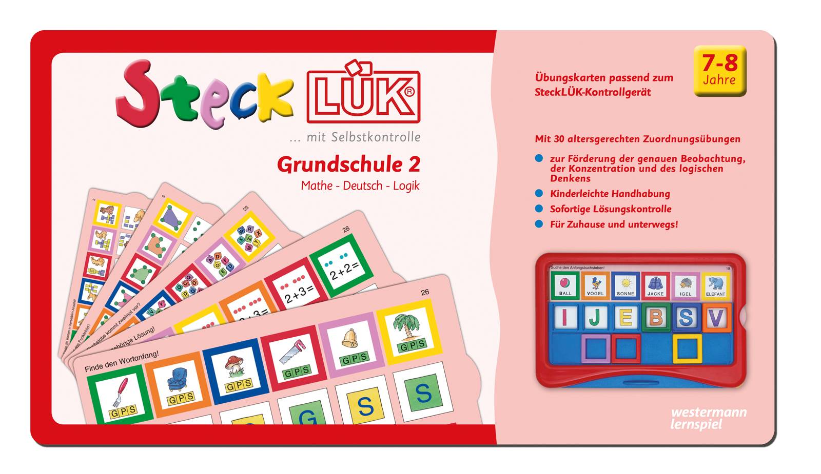 SteckLÜK Grundschule mix 2  Mathe - Deutsch - Logik: Alter 7 - 8 (rot)