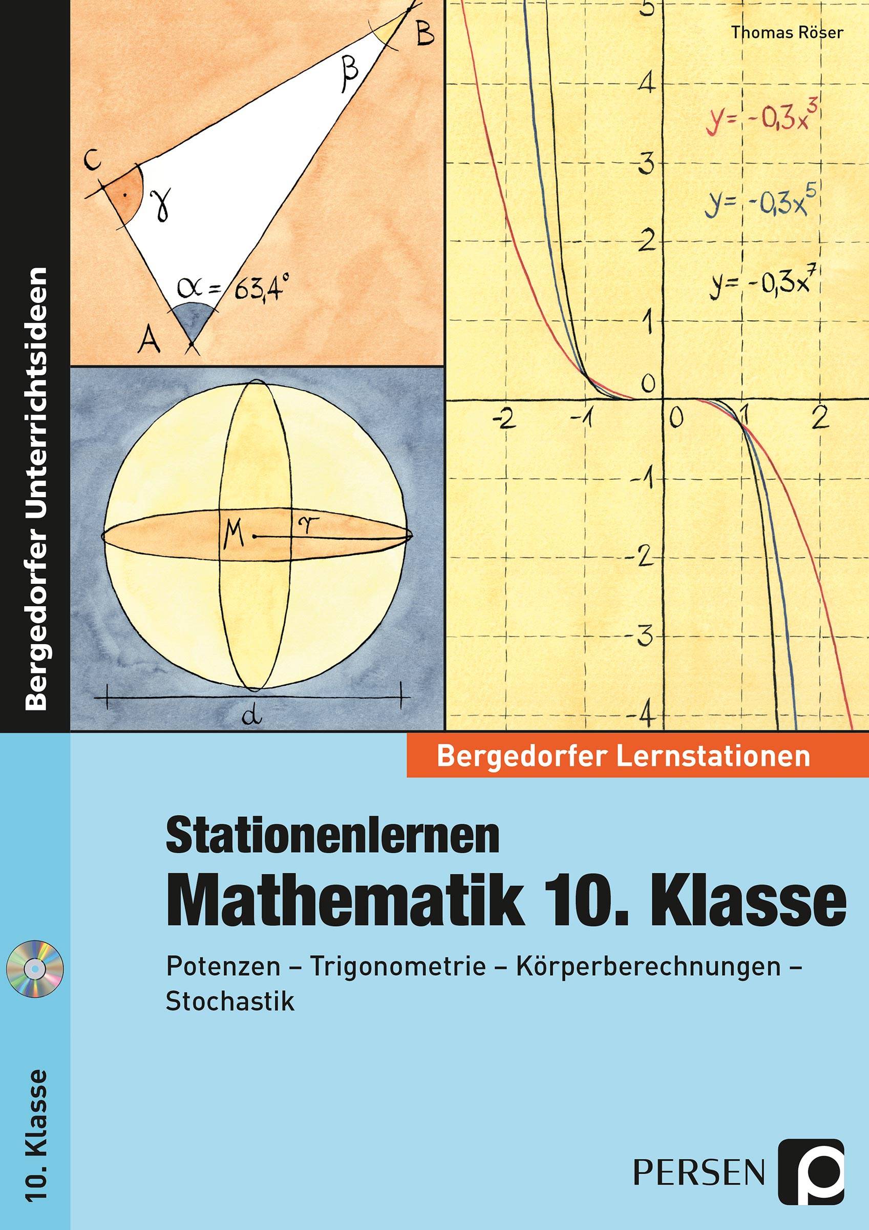 Stationenlernen Mathematik 10. Klasse Potenzen - Trigonometrie - Körperberechnungen - Stochastik