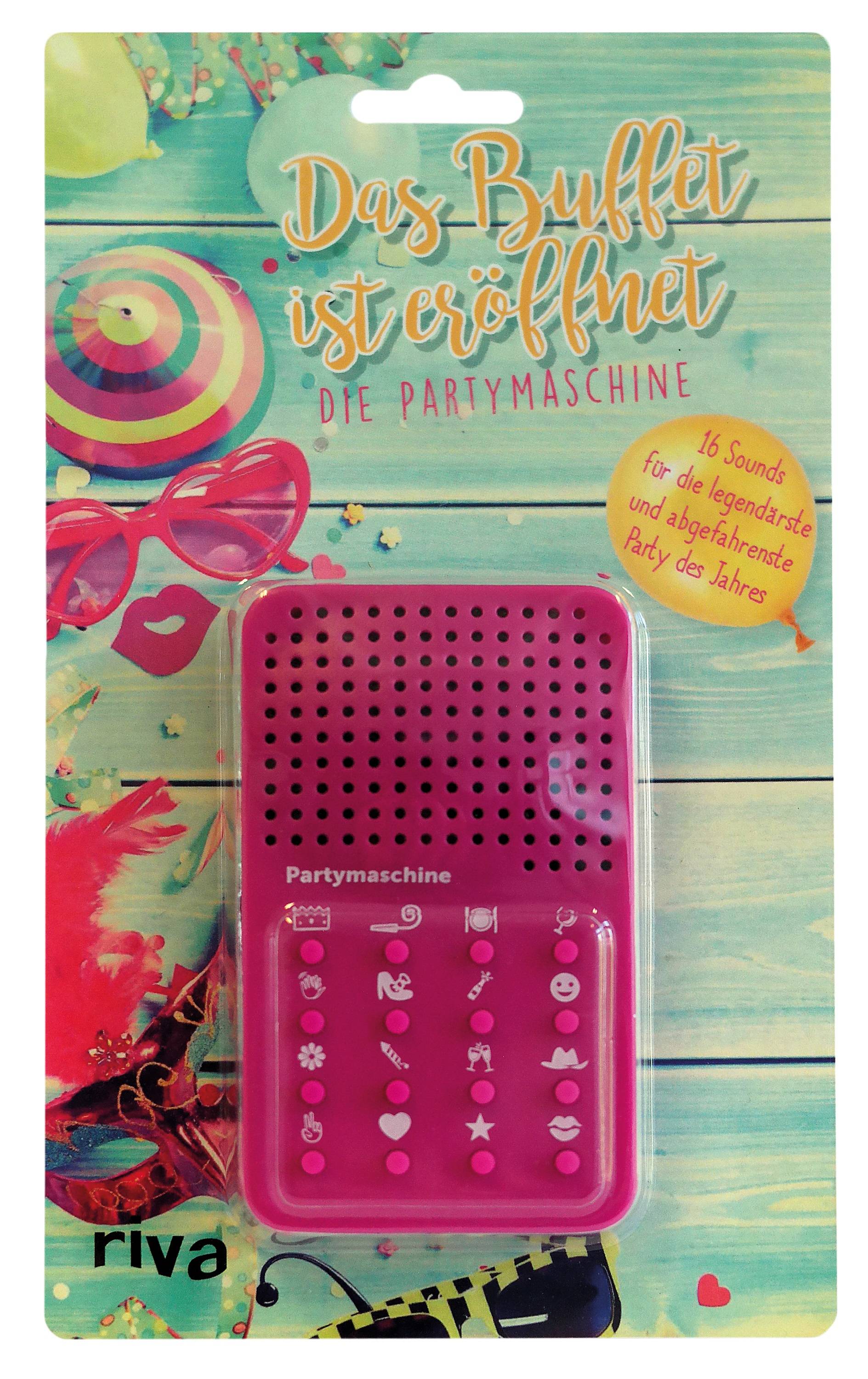 Das Buffet ist eröffnet  die Partymaschine Soundmaschine. 16 Sounds für die legendärste und abgefahrenste Party des Jahres