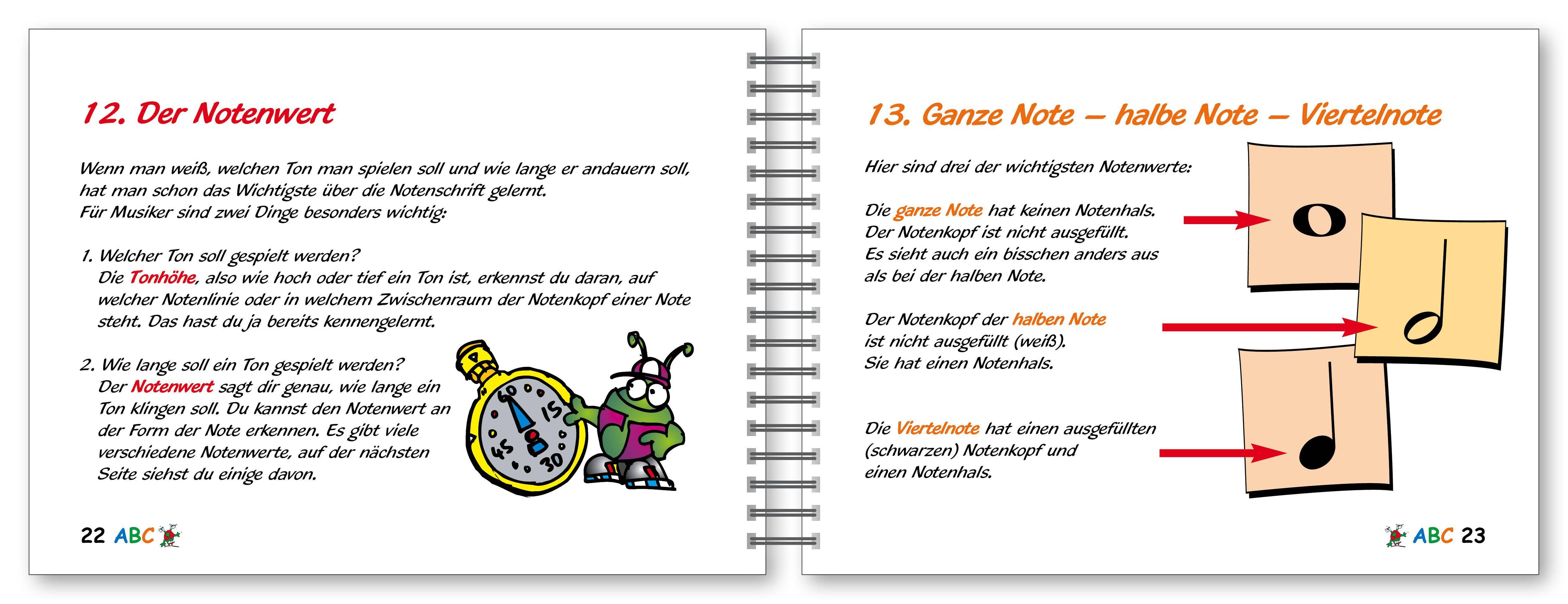 Voggy's Musiklehre ABC, mit Audio-CD Noten und Instrumente kinderleicht erklärt