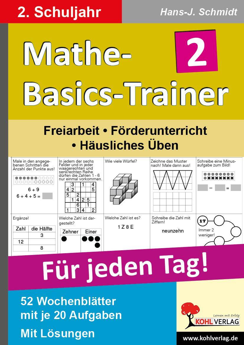 2. Schuljahr Für jeden Tag! 52 Wochenblätter mit je 20 Aufgaben. Mit Lösungen