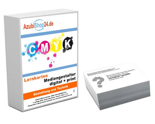AzubiShop24.de Basis-Lernkarten Mediengestalter / Mediengestalterin digital + print IHK-Prüfung Prüfungsvorbereitung auf die Abschlussprüfung