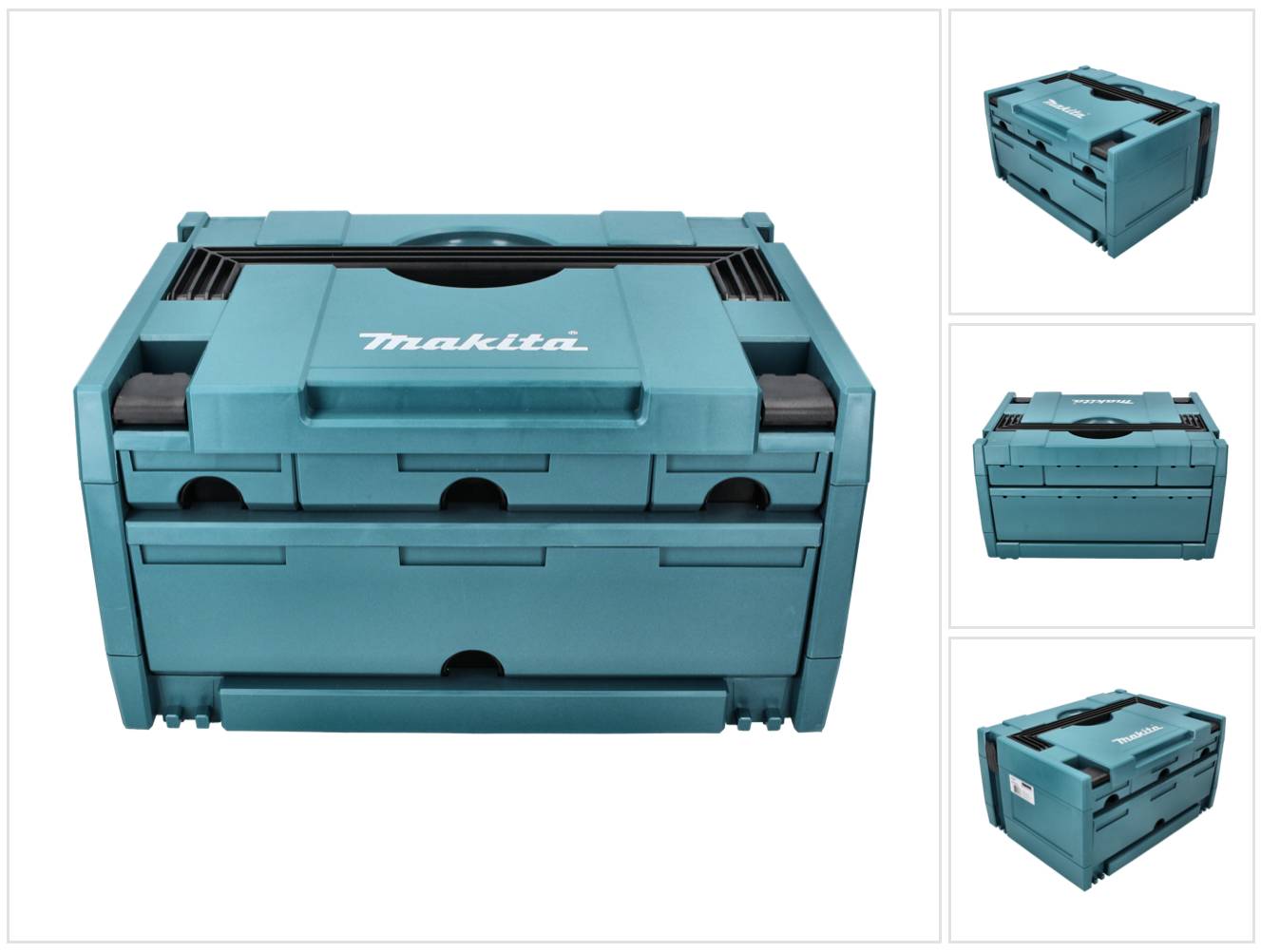 Makita MAKSTOR 3.4 Werkzeug Koffer 4 Schubladen ( P-84311 ) 395 x 295 x 215 mm