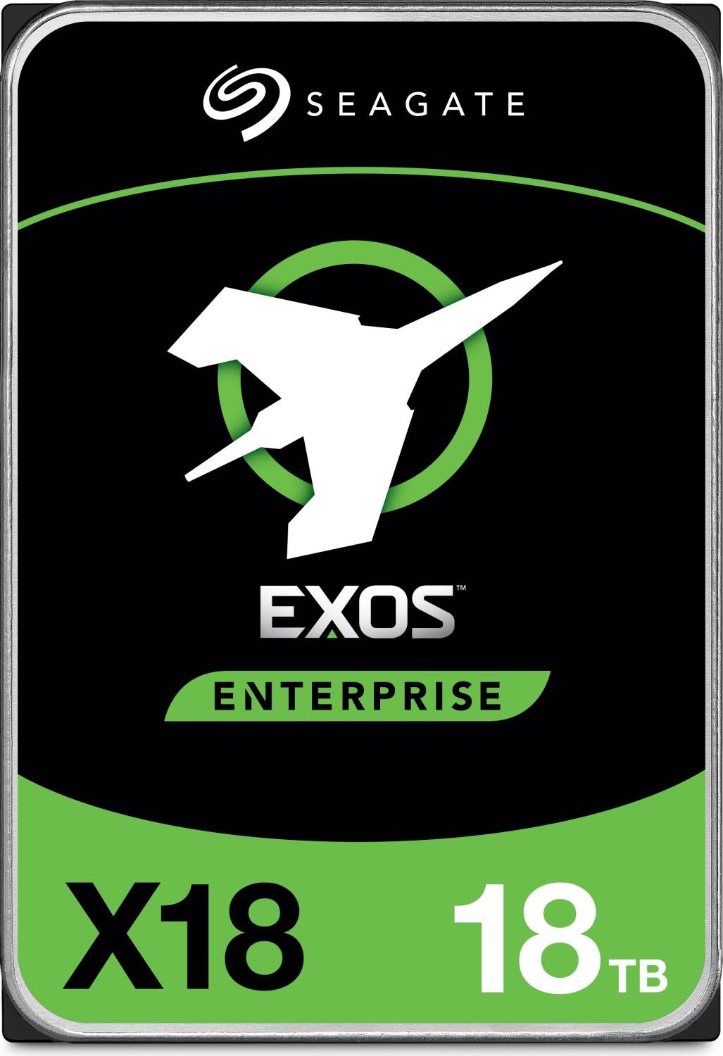Seagate Exos X18 ST18000NM001J - Festplatte - verschlüsselt - 18 TB - intern - SATA 6Gb/s - 7200 rpm - Puffer: 256 MB -