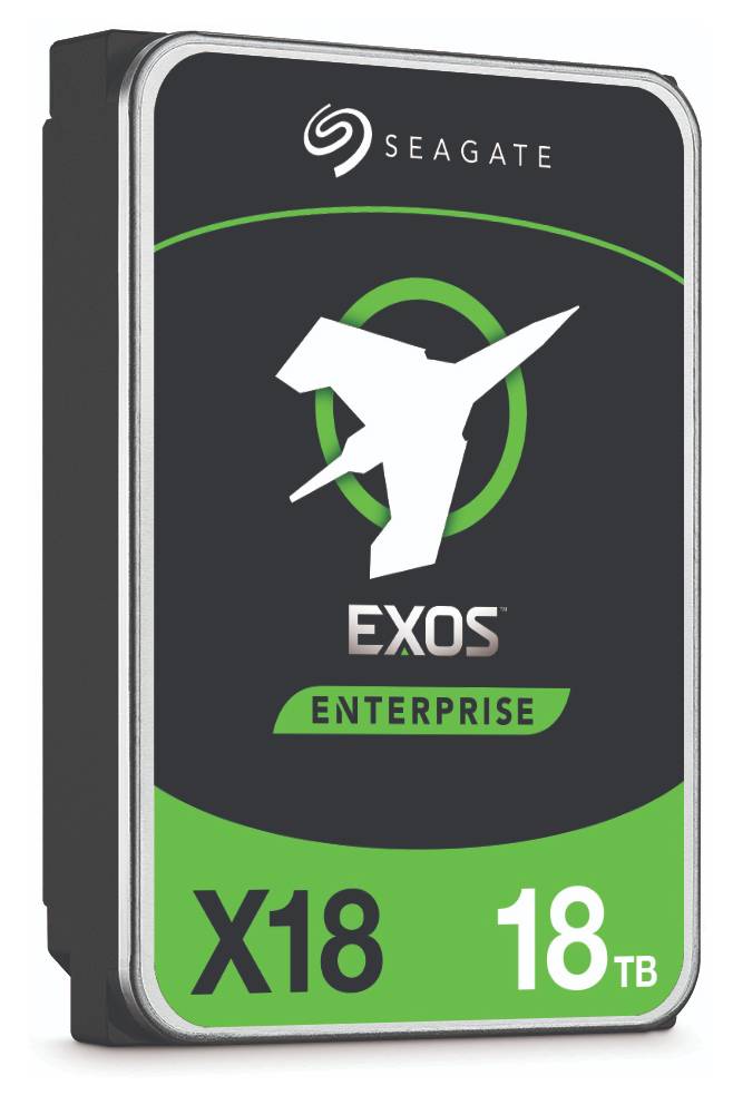 Seagate Exos X18 ST18000NM001J - Festplatte - verschlüsselt - 18 TB - intern - SATA 6Gb/s - 7200 rpm - Puffer: 256 MB -