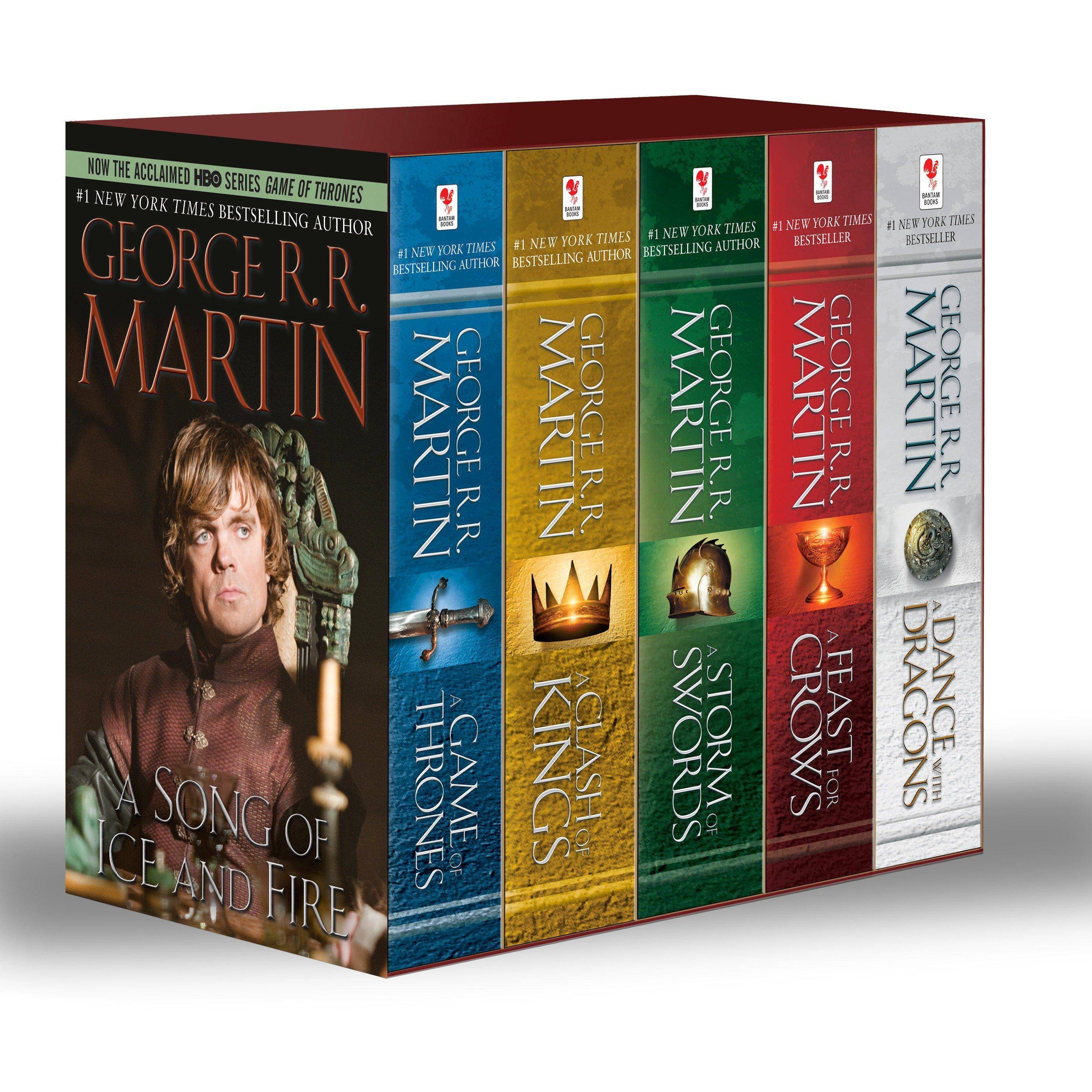 George R. R. Martin's A Game of Thrones 5-Book Boxed Set (Song of Ice and Fire Series) A Game of Thrones, A Clash of Kings, A Storm of Swords, A Feas
