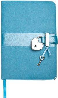 Trötsch Tagebuch Matt & Shiny Blau mit Schloss und Schlüssel