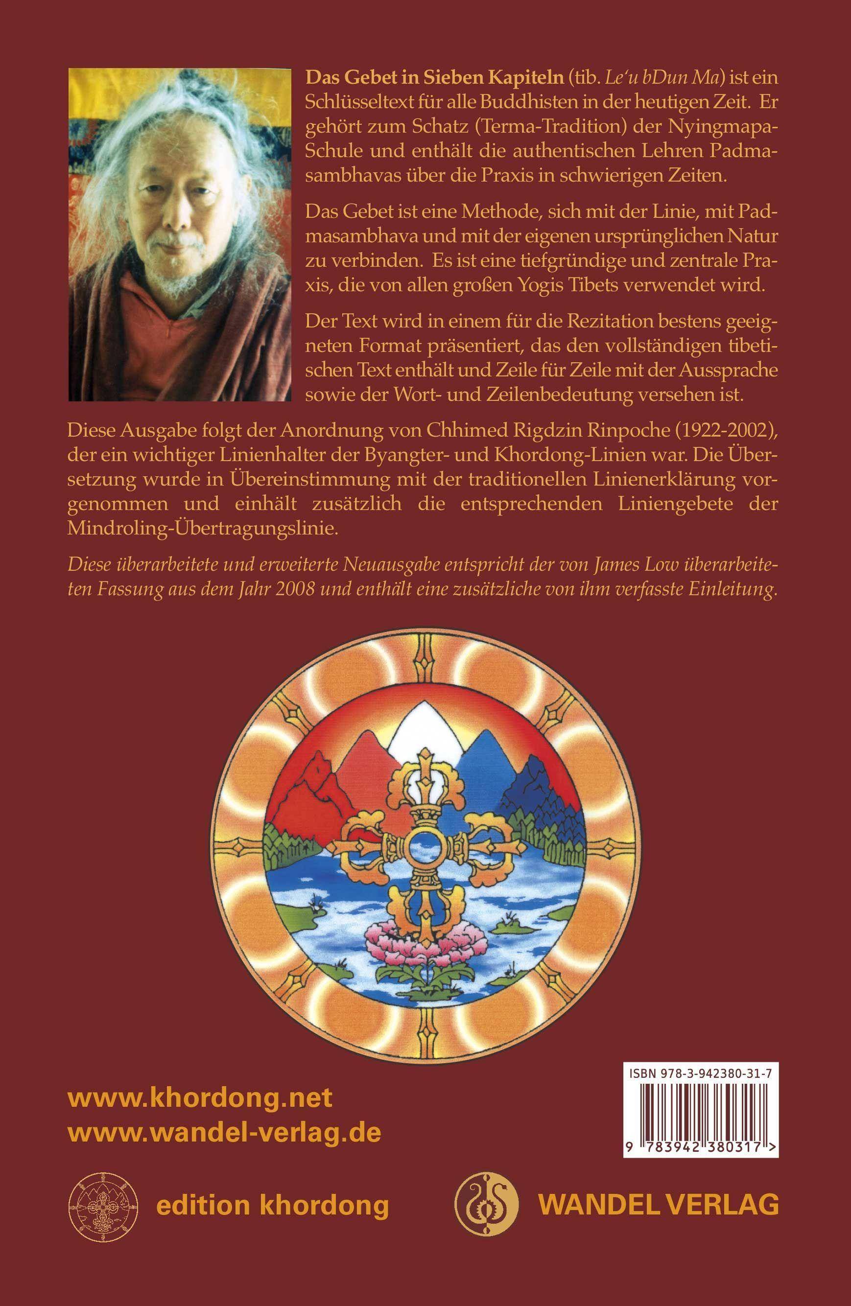 Das Gebet in sieben Kapiteln gelehrt von Padmasambhava aus Urgyen