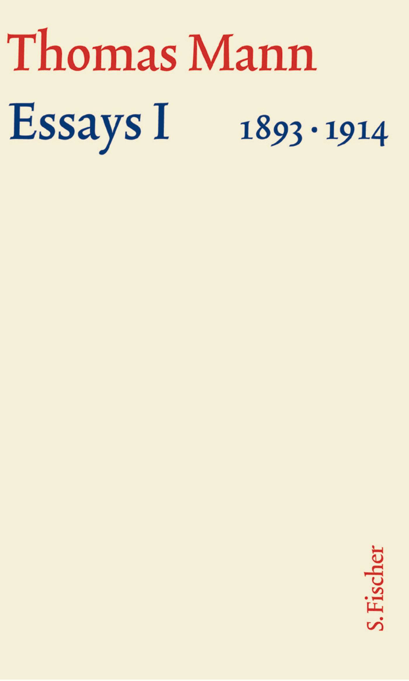 Essays I 1893-1914 Text