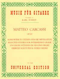 Ausgewählte Etüden für die Mittelstufe op. 60 für Gitarre op. 60. für Gitarre.