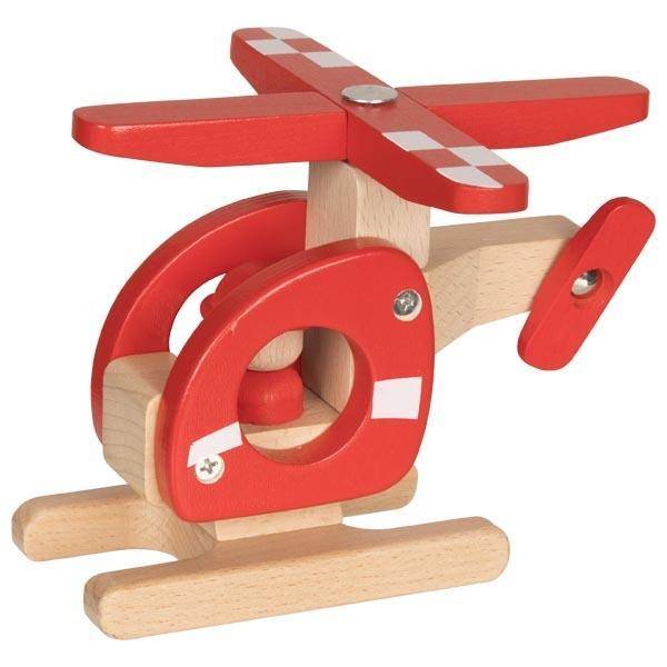 Helikopter 15 x 6,4 x 12,2 cm, Holz, per Stück