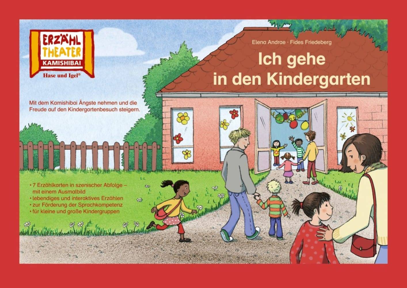 Kamishibai: Ich gehe in den Kindergarten 7 Bildkarten für das Erzähltheater