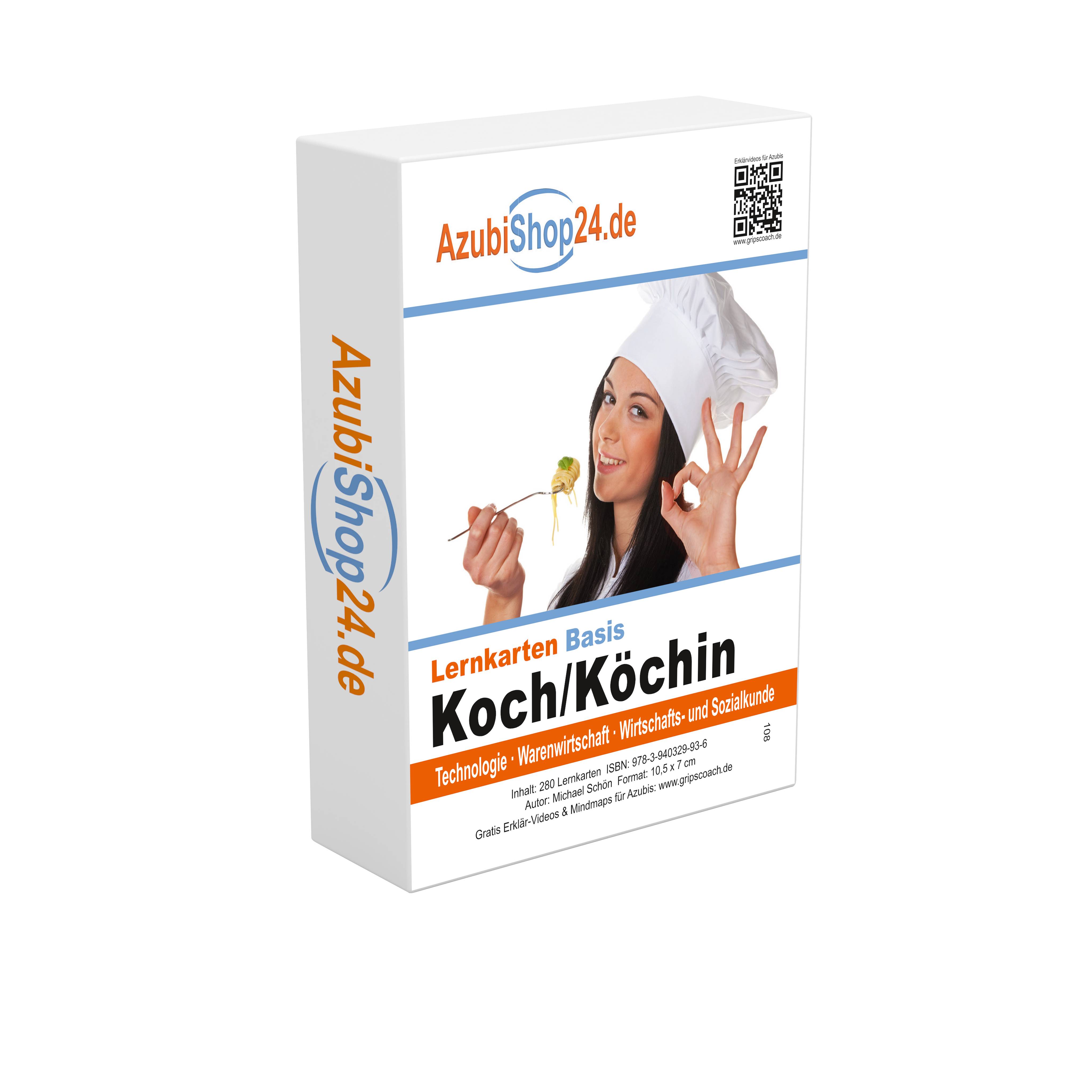AzubiShop24.de Basis-Lernkarten Koch / Köchin Erfolgreiche Prüfungsvorbereitung auf die Abschlussprüfung