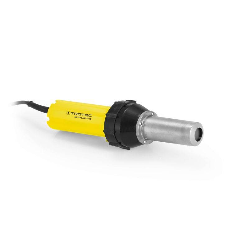TROTEC Heißluftpistole HyStream 3400 – Heißluftfön Temperaturstufen 20 °/ 650 °, 3400 W – Überhitzungsschutz, zum Entlacken, Löten, Schrump