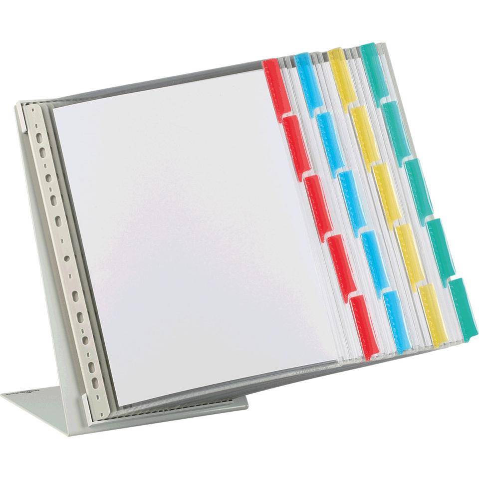 DURABLE FUNCTION Table 10, Sichttafel-System für 10 Sichttafeln,grau, Metall, A4