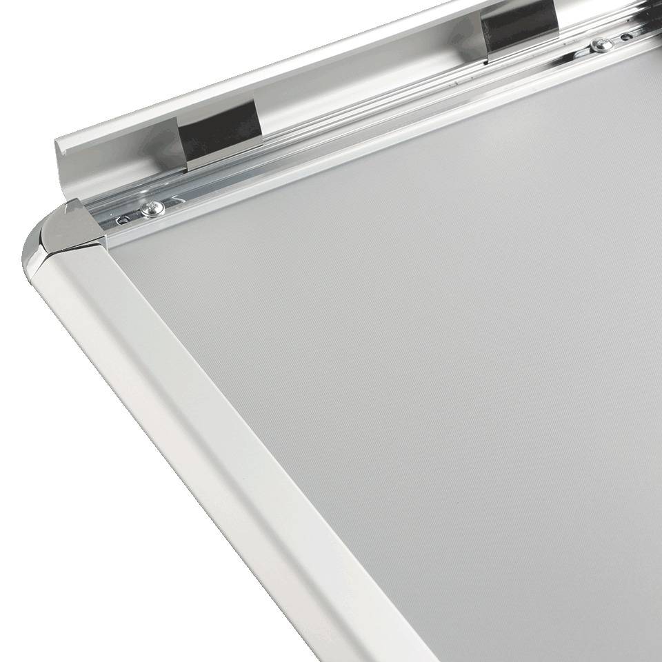Klapprahmen, mit runden Ecken, silber, Aluminium, Profilbreite 25mm, DIN A1