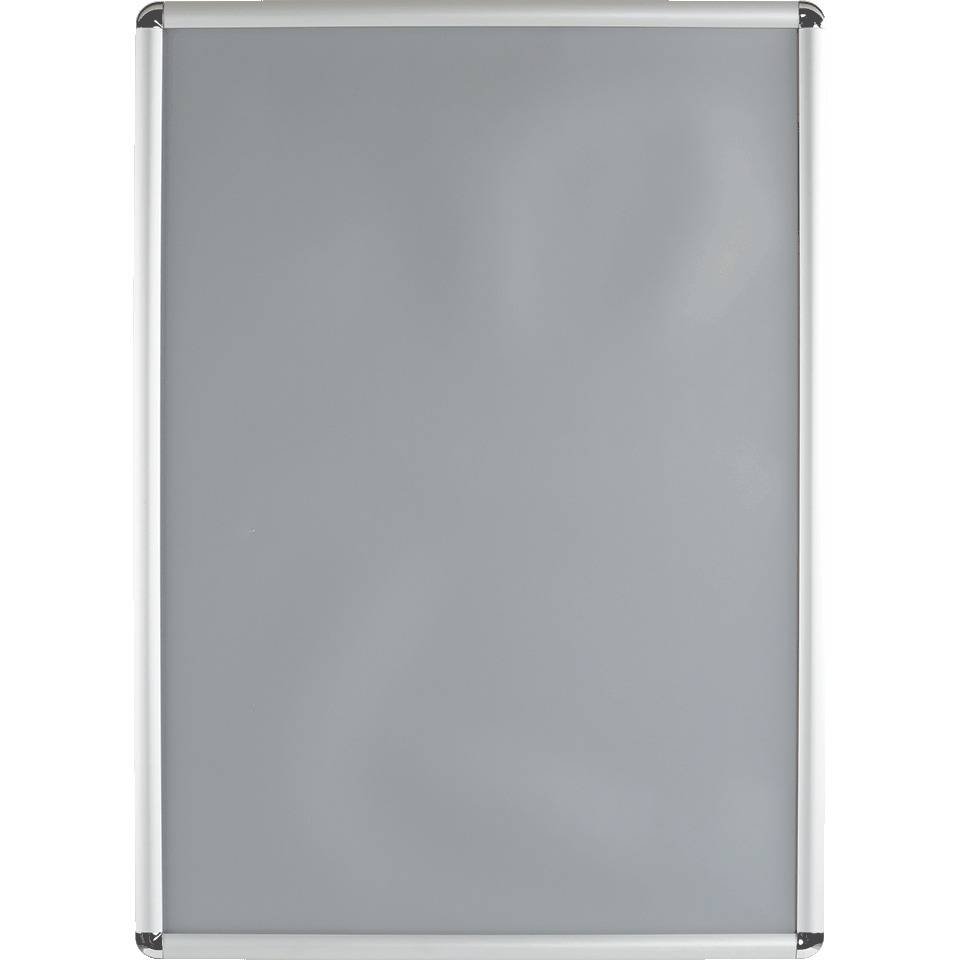 Klapprahmen, mit runden Ecken, silber, Aluminium, Profilbreite 25mm, DIN A1
