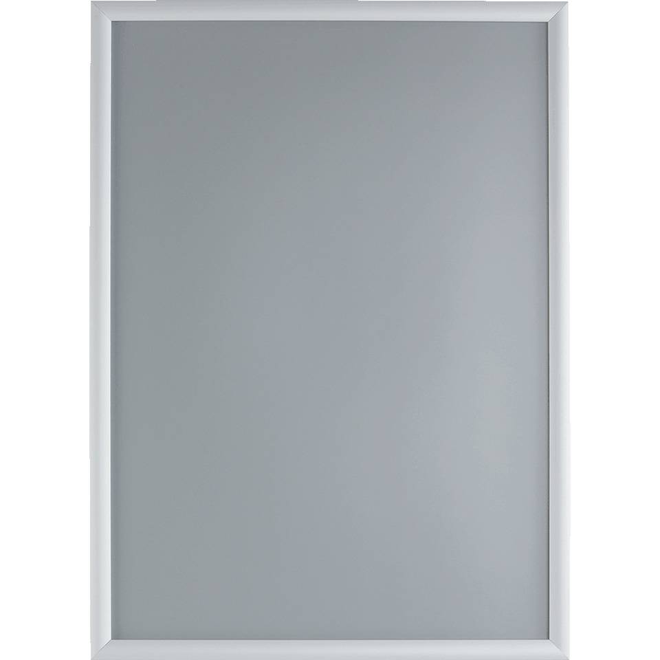 Klapprahmen, mit spitzen Ecken, silber, Aluminium, Profilbreite 20mm, DIN A2