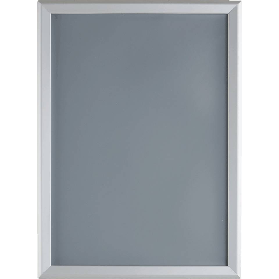 Klapprahmen, mit spitzen Ecken, silber, Aluminium, Profilbreite 32mm, DIN A2