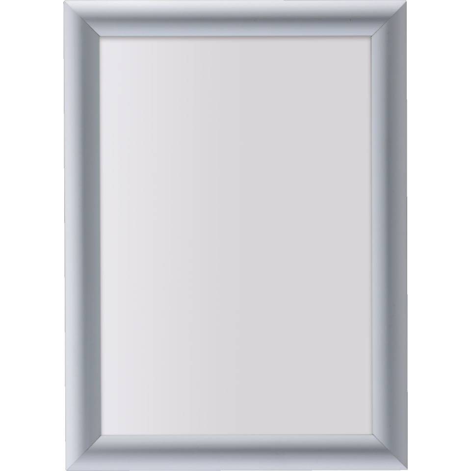 Klapprahmen Snap frame, B1, spitze Ecken, silber, Aluminium, Profil 25mm, DIN A4
