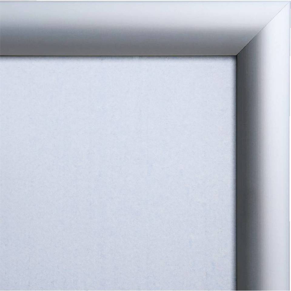 Klapprahmen Snap frame, B1, spitze Ecken, silber, Aluminium, Profil 25mm, DIN A4